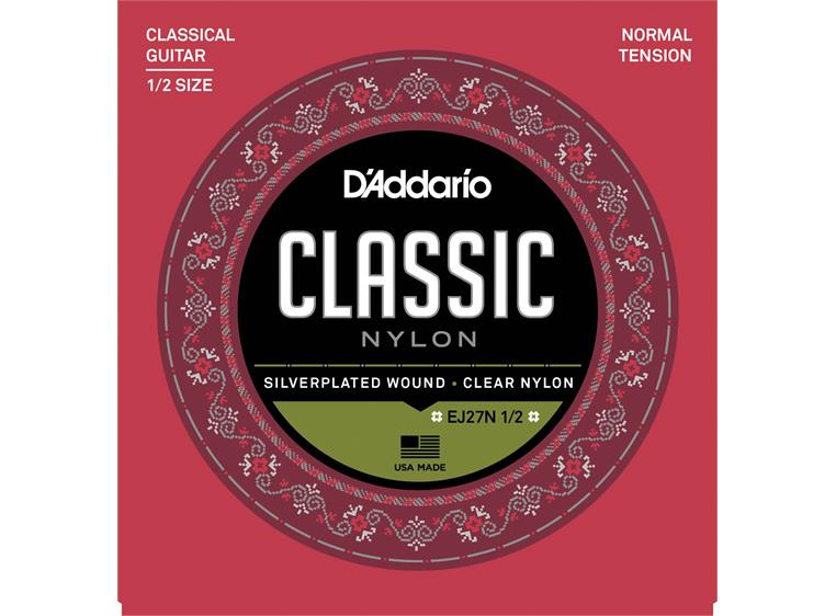 D'Addario EJ27N 1/2 Silver / Clear Nylon (029-045) Student Classics