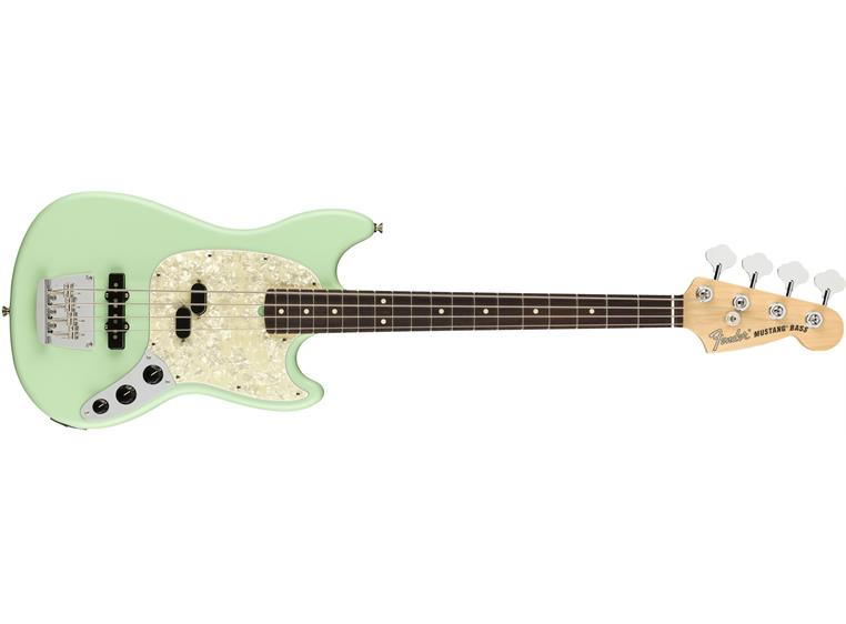 Fender American Performer Mustang Bass Satin Surf Green, RW