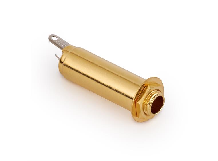 MEC Closed Stereo Jack Socket for Mouning with Jackplates - Gold