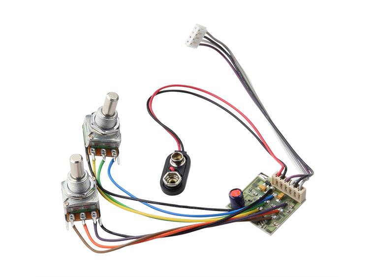 MEC 2-Way Electronics for Passive P-ups Bass / Treble Controls only, Lefthand