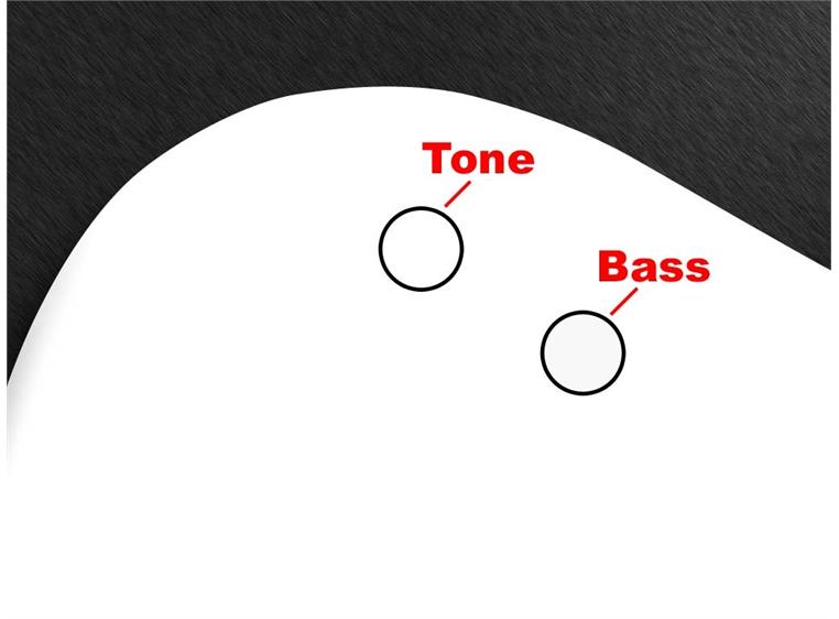 MEC 2-Way Electronics for Passive P-ups Bass / Treble Controls only, Lefthand