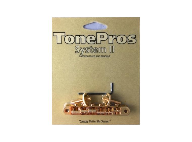 TonePros AVR2P G - Tune-O-Matic Bridge (Vintage ABR-1 Replacement) - Gold