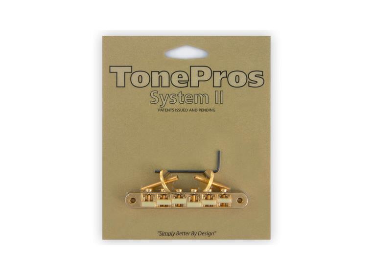 TonePros AVR2G G - Tune-O-Matic Bridge (Vintage ABR-1 Replacement) - Gold