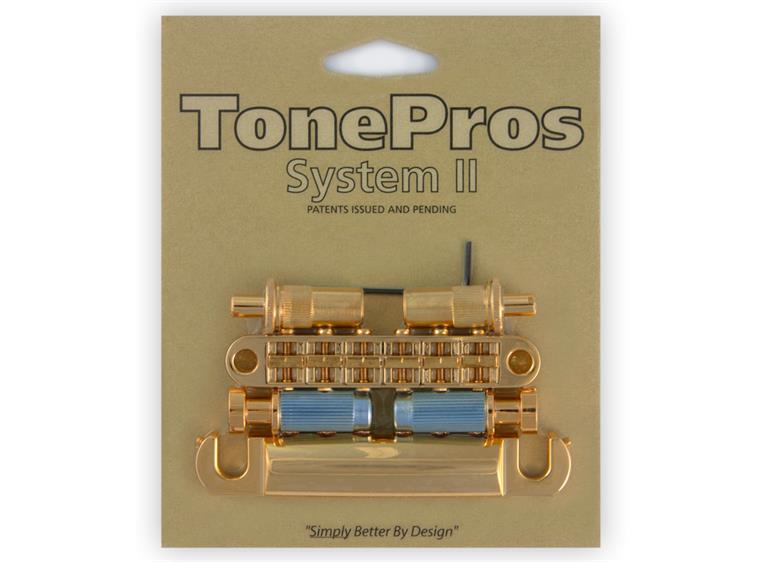 TonePros LPM02 G - Metric Tune-O-Matic Bridge and Tailpiece Set - Gold