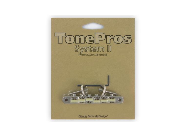 TonePros AVR2G N - Tune-O-Matic Bridge (Vintage ABR-1 Replacement) - Nickel