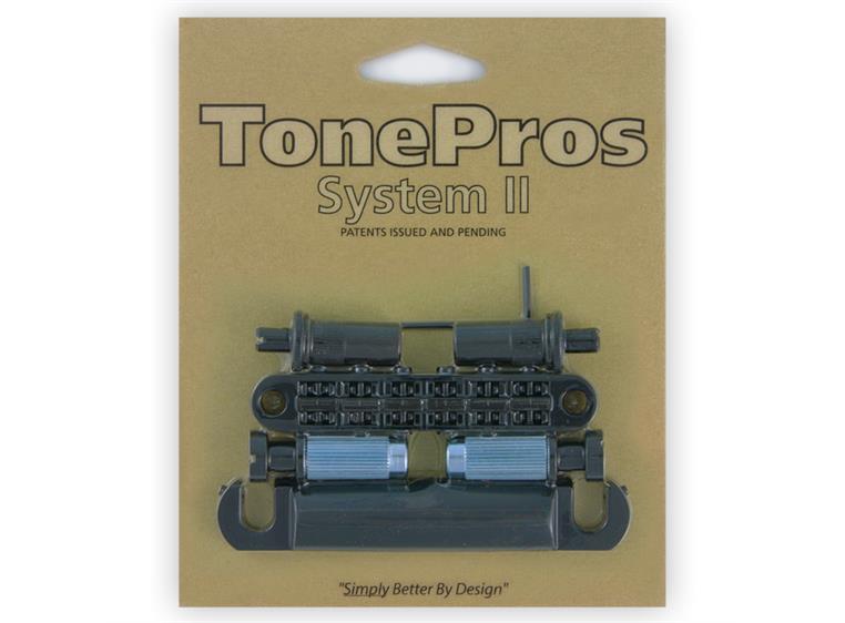 TonePros LPM02 B - Metric Tune-O-Matic Bridge and Tailpiece Set - Black
