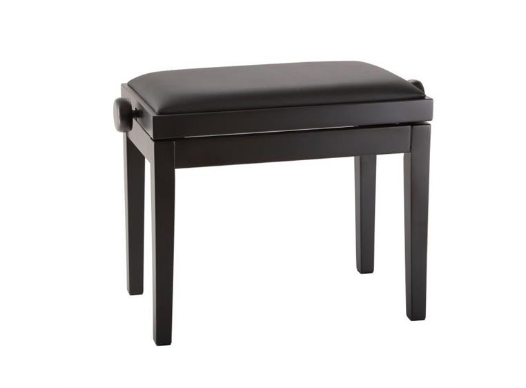 K&M 13970 Pianobenk, sort matt finish Sort imitert lær