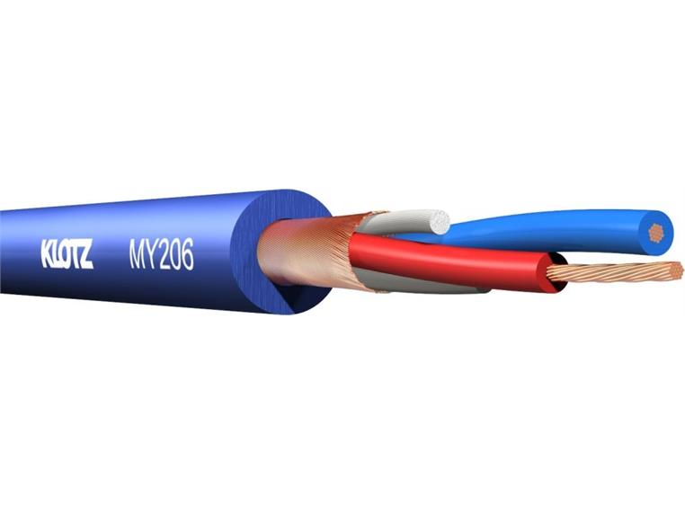 Klotz MY206BL Mikrofonkabel pro 2 x 0.22 mm2 PVC Blue 200m