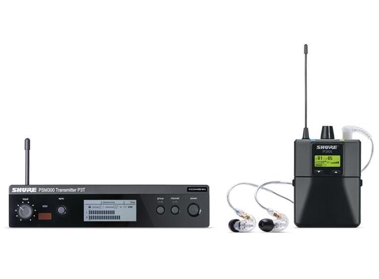 Shure PSM300 In-Ear System S8 (823-832MHz) Med SE215-CL