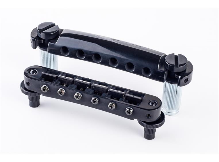 TonePros LPM04 B - Standard Tune-O-Matic Bridge and Tailpiece Set - Black