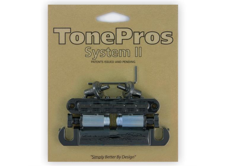 TonePros LPM04 B - Standard Tune-O-Matic Bridge and Tailpiece Set - Black