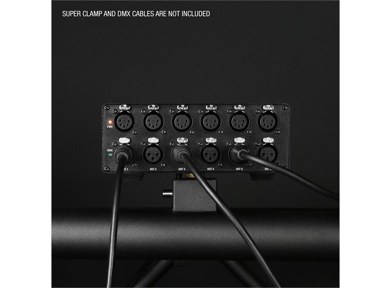 Cameo SB 6T RDM 6-Output DMX/RDM Splitter/Booster with 3 and 5-Pin Connec