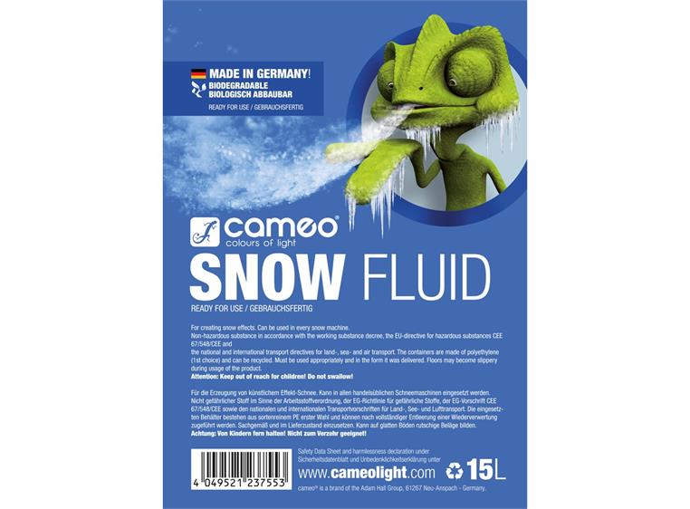Cameo SNOW FLUID 15L, Special fluid for snow machines