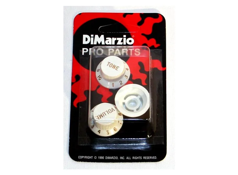 DIMARZIO DM2111W Strat Knob Set White 