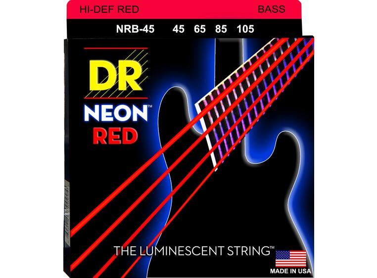 DR Strings NRB-45 Neon Red (045-105) Medium