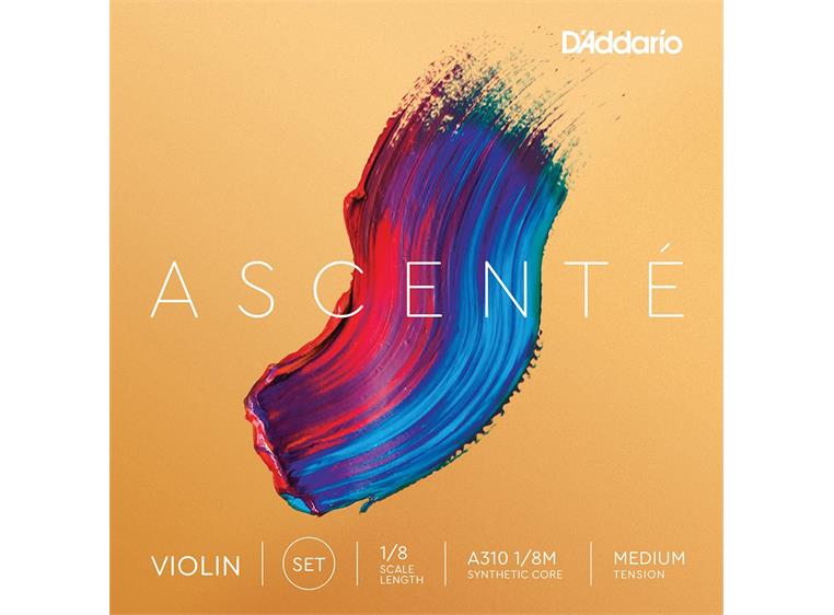 D'Addario A310 1/8M Violin Strings Ascenté Set 1/8 Medium Tension