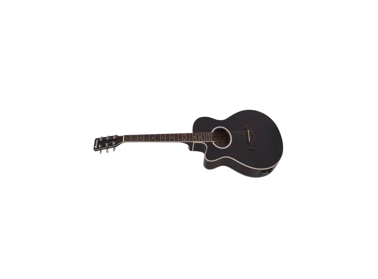 Dimavery AW-400 Westerngitar LH, black Lefthand 