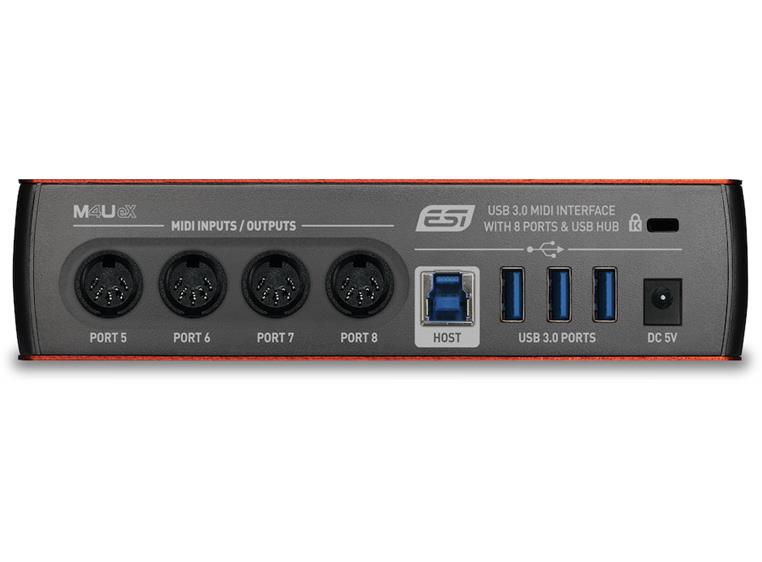 ESI M4U-EX 8 PORT MIDI INTERFACE with usb hub