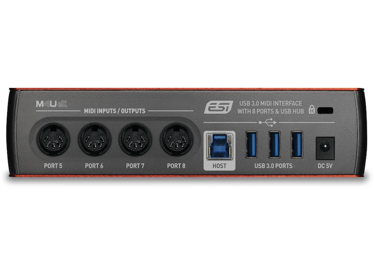 ESI M4U-EX 8 PORT MIDI INTERFACE with usb hub 