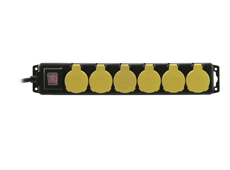 EUROLITE Distributor 6-fold IP44 bk 5m 