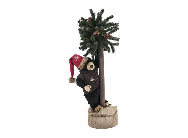 Europalms Christmas bear, with fir 105cm