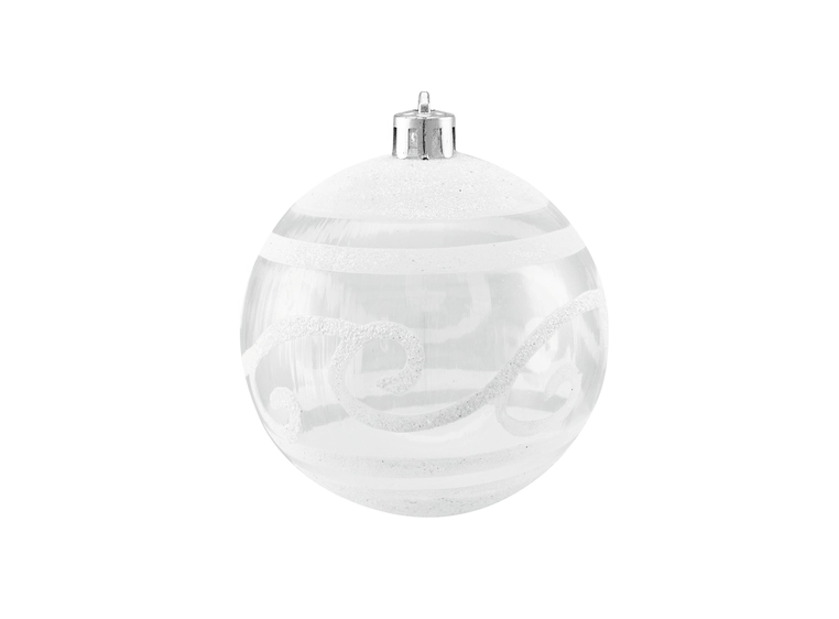 Europalms Julekule 7cm, clear diverse designs 6x 