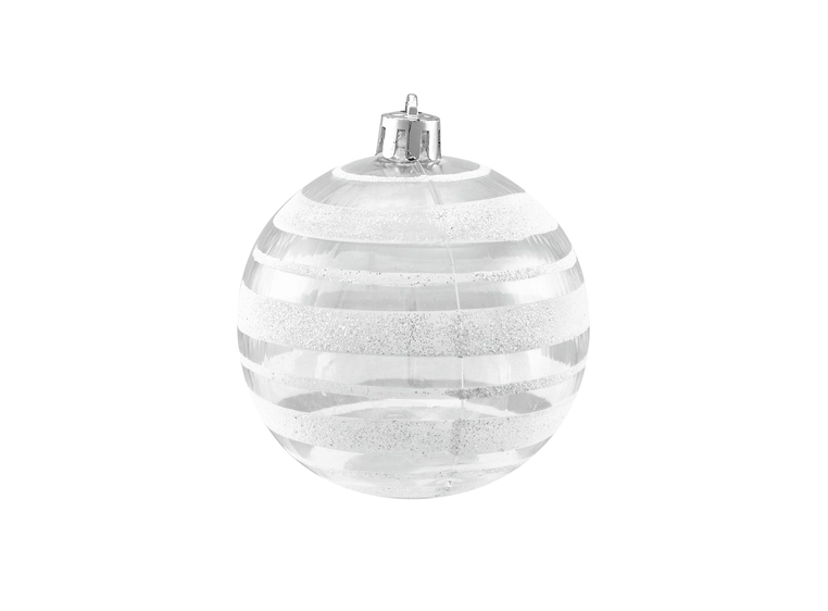 Europalms Julekule 7cm, clear diverse designs 6x 