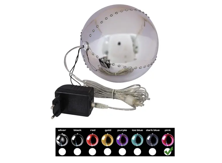 Europalms LED Snowball 15cm, pink 