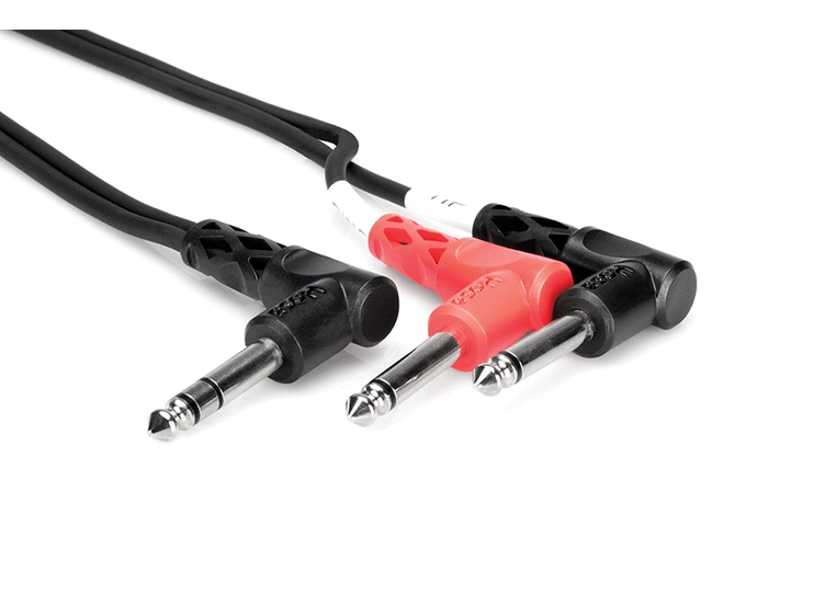 Hosa STP201RR Send/Return kabel 1 meter Stereo jack / 2x mono jack 