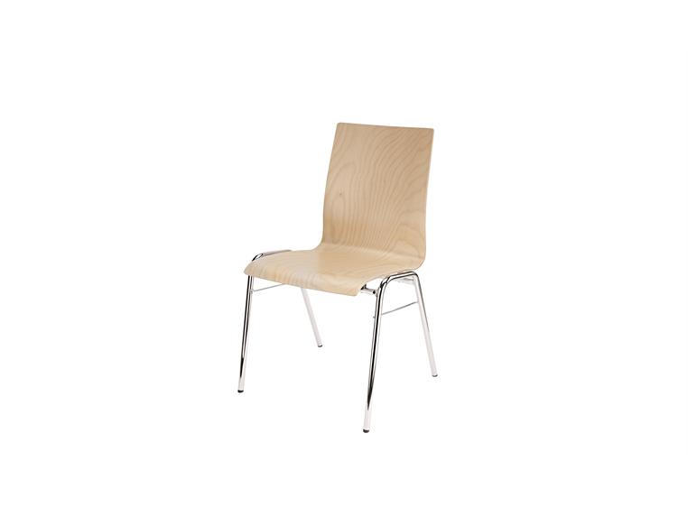 K&M 13400 stablestol med bøk sete ramme i rørformet stål