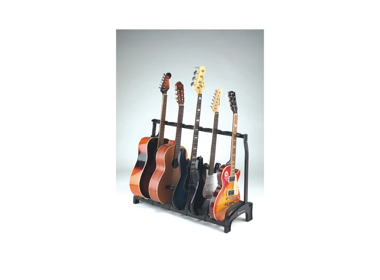 K&M 17515 Guardian 5 gitarstativ for 5 Ensfarget sort, for 5 gitarer 