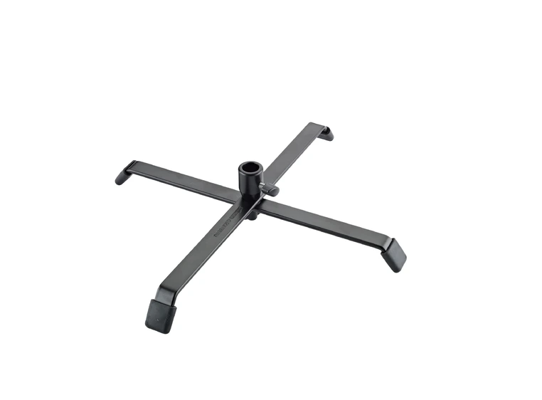 K&M 17720 Floor stand for spot lights black, robust cross base, mini TV mount 