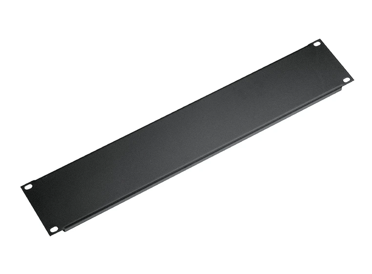 K&M 49424 Panel, 4U black Aluminum panel, black 