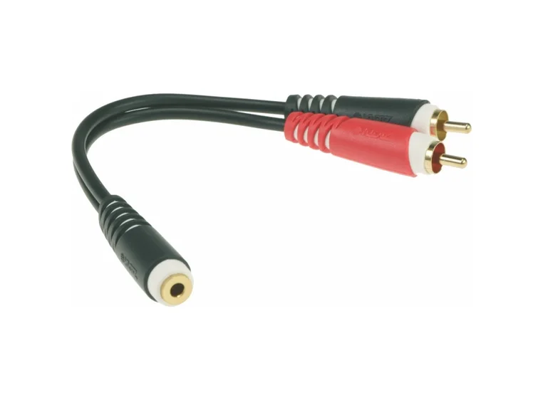 Klotz AYS-6 Y-Kabel Minijack Hun til 2x Phono RCA Han 