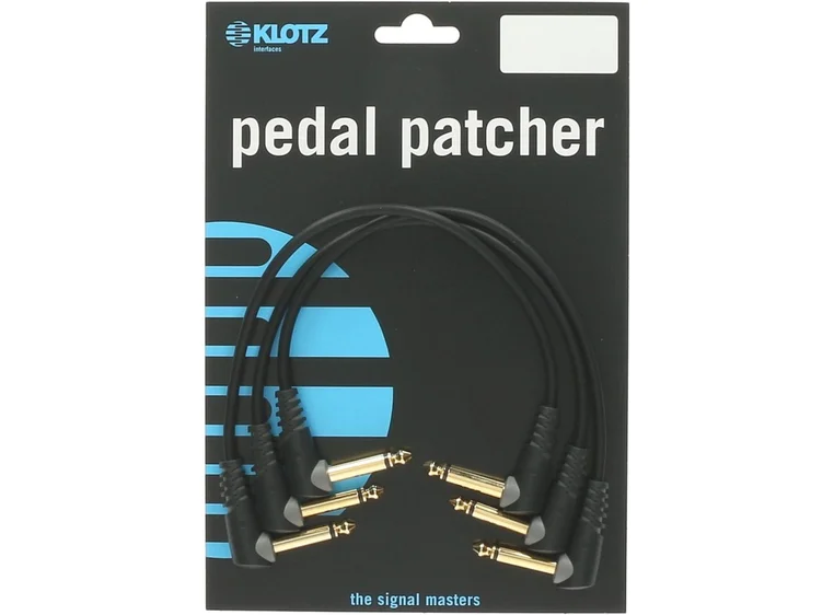 Klotz PP-AJJ0015 ubalansert pedal patch med vinkel jack 3 stk 15cm 