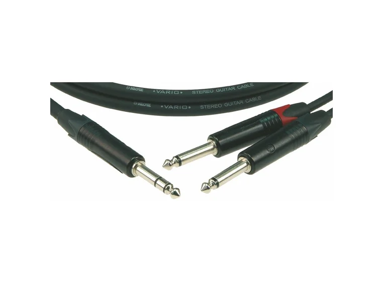 Klotz VARIO-0150 Vario Gitarkabel 1xstereojack-2xmonojack sort, 1,5 m 