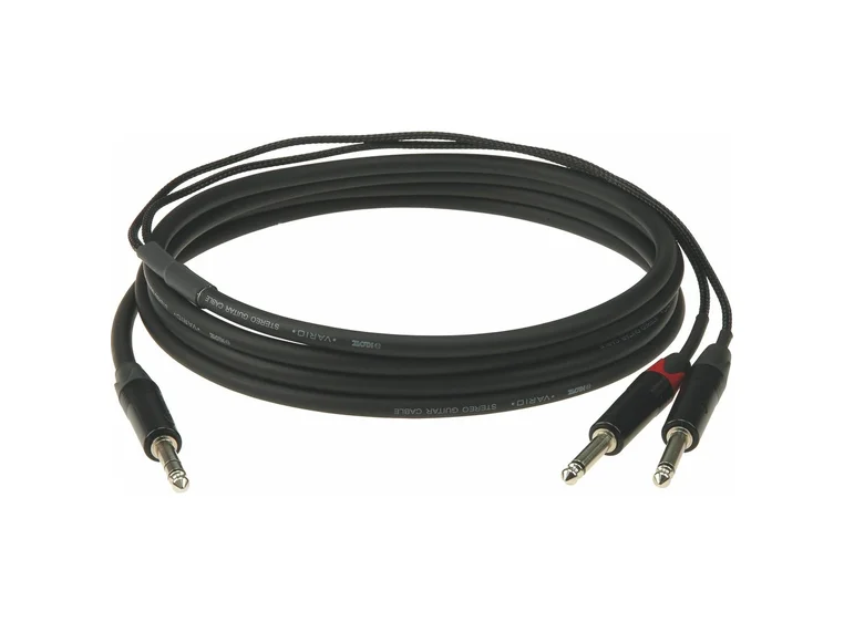 Klotz VARIO-0150 Vario Gitarkabel 1xstereojack-2xmonojack sort, 1,5 m 