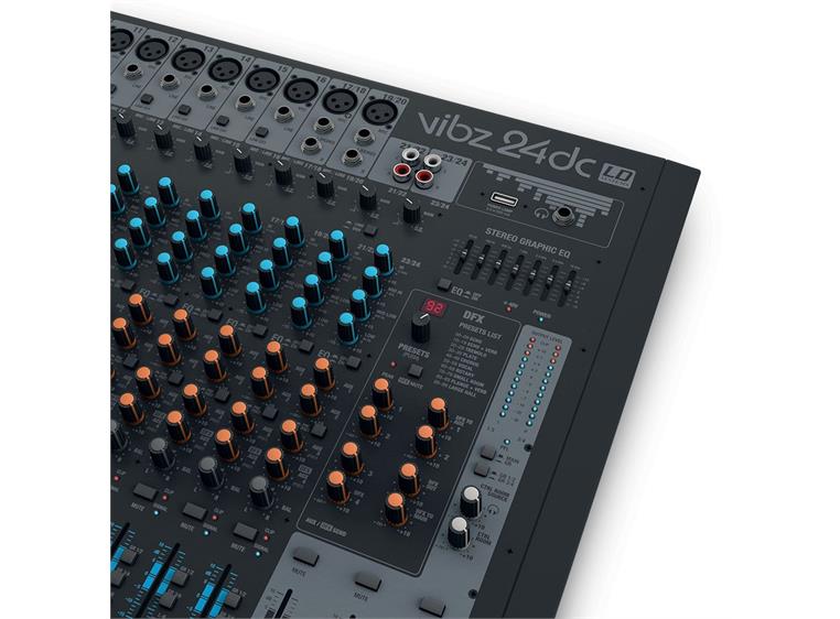 LD Systems VIBZ 24 DC 24 channel Mixing Console with DFX and Compressor