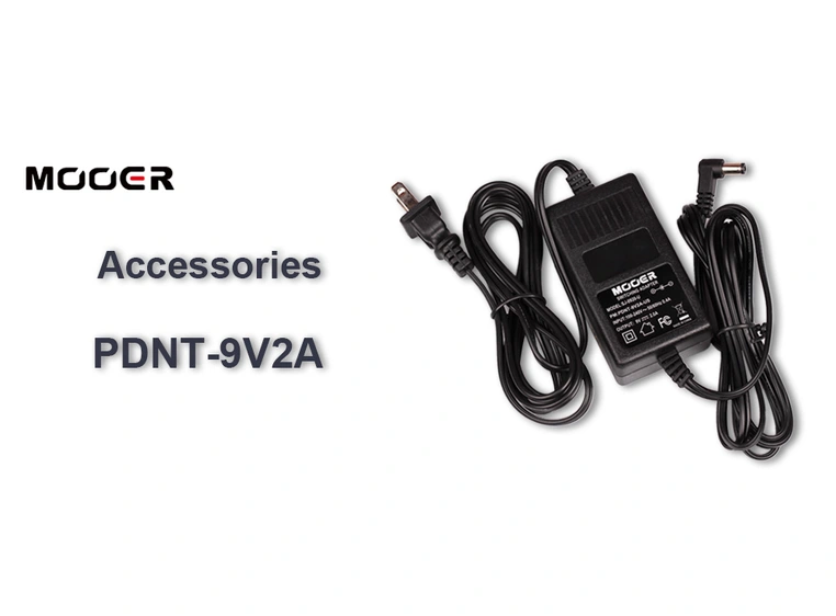 Mooer PDNT9V2AEU Table adapter PSU 9V DC, center negative, 2A, EU plug 