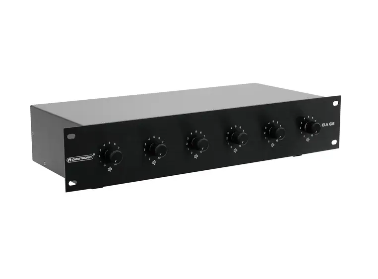 OMNITRONIC PA 6-Zone Mono Vol Contr 10W bk 