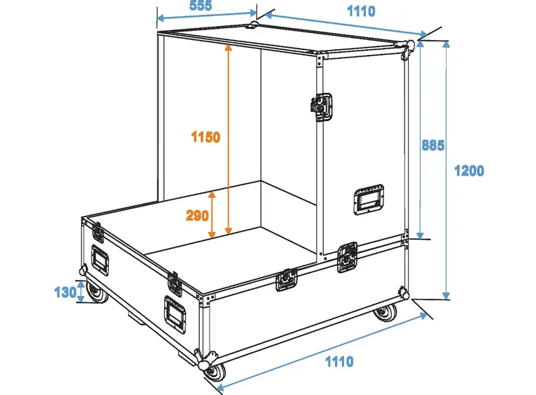 ROADINGER Flightcase Mirror ball 100cm 