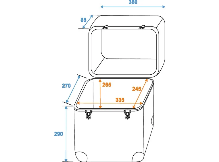 ROADINGER Record case ALU maxi booking, 80LPs, rounded 