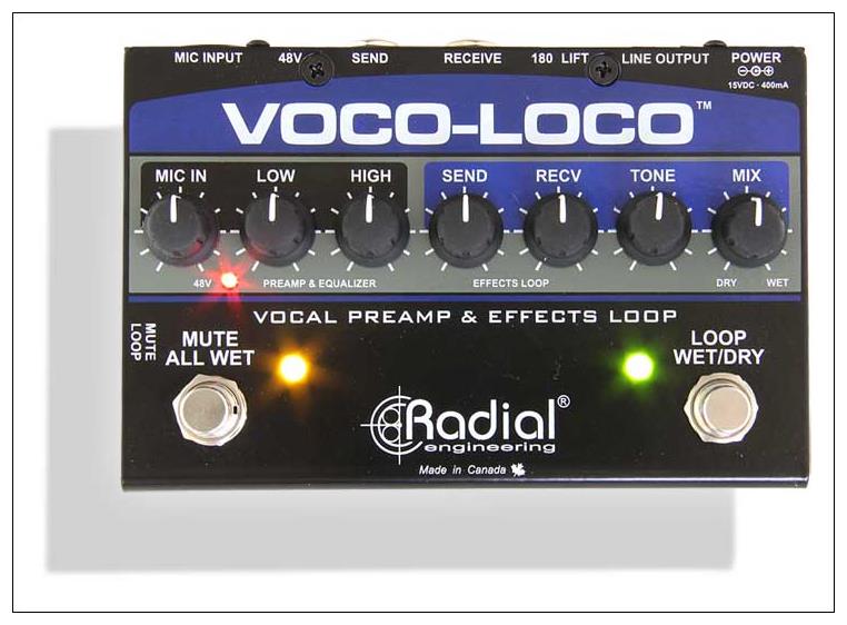 Radial Voco-Loco Effekt-switcher for vokal og instrument