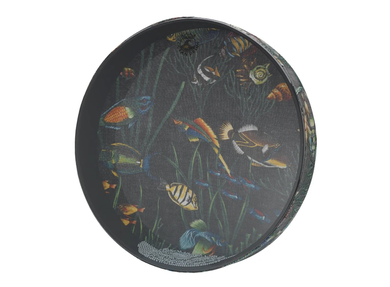 Remo ET-0216-10 Ocean Drum 16" Diameter 2 1/2" Depth Fish Graphic 