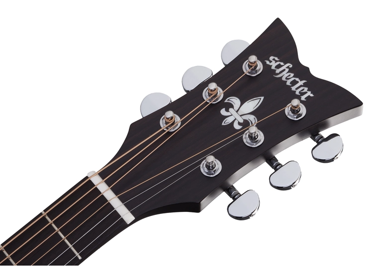 Schecter Deluxe Acoustic (SSTBLK) Satin See Thru Black 