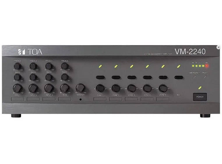 TOA VM-2120ER Systemforsterker 5 Soner 120W 100V 