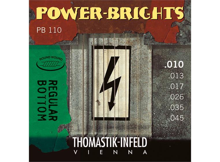 Thomastik PB110 For Electric Guitar (010-045) Power Brights Series Set