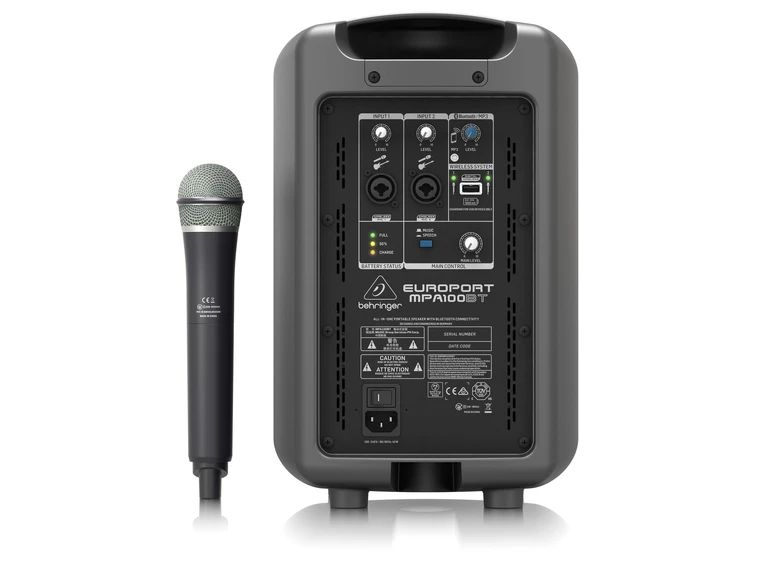 Behringer MPA100BT Portabelt PA-system med trådløs mikrofon 