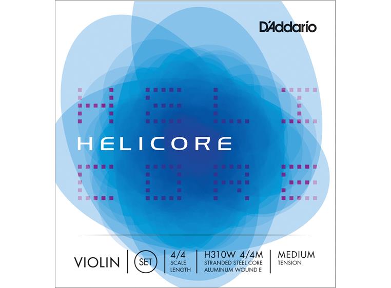 D'Addario H310W 4/4M Violin Strings Helicore Set coiled (aluminum E) Medium