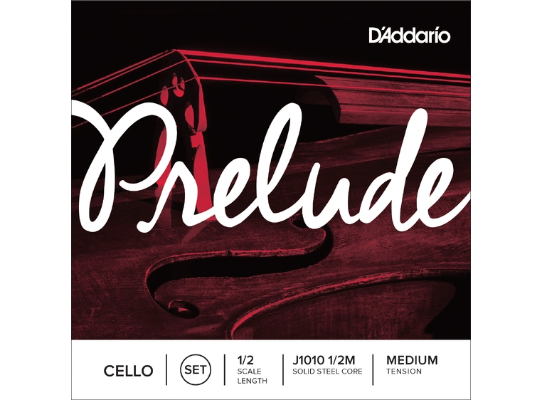 D'Addario J1010 1/2M Cello Strings Prelude Set 1/2 Medium Tension 